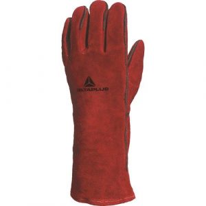 Lashandschoen Rood Gevoerd Rundleder Maat 10 van Deltaplus te koop bij Schroef.nl. Art.nr: 47934