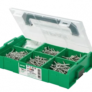 Spax assortimentsbox schroeven platkop kleine maten 703 stuks 5000009162019