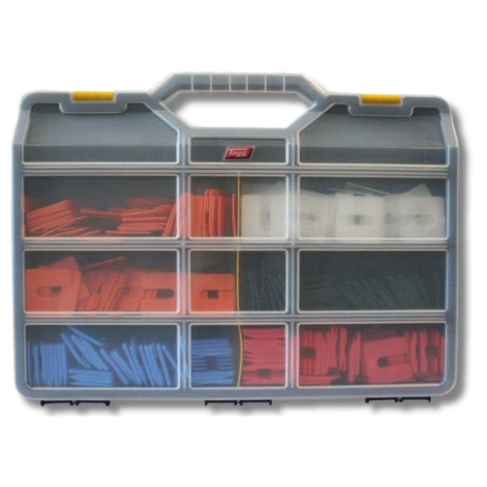 Gb assortimentskoffer uitvulplaatjes 1-2-3-4 en 5 mm 336 stuks