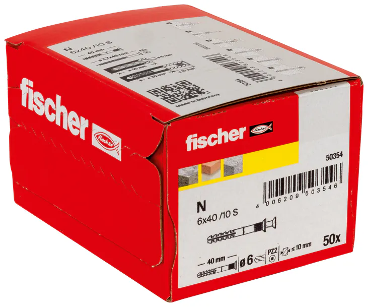 Fischer n slagpluggen 6x40 mm doos = 50 stuks - Afbeelding 5
