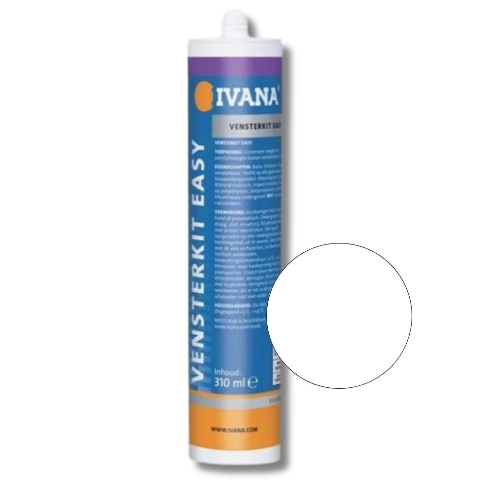Ivana Vensterkit Easy Wit 310ml (glaskit) IVA0001220