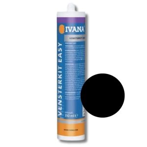 Ivana Vensterkit Easy Zwart 310 ml (glaskit) IVA0001230