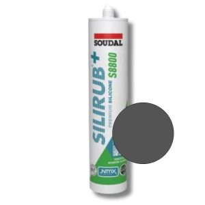 Soudal Silirub+ S8000 Neutrale Siliconenkit voor natuursteen Antraciet 300ml 120987