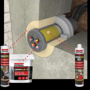 Soudal Aquaswell waterdichte afdichtingskit bij buis- en kabeldoorvoer in beton 310 ml 124715 - Afbeelding 3