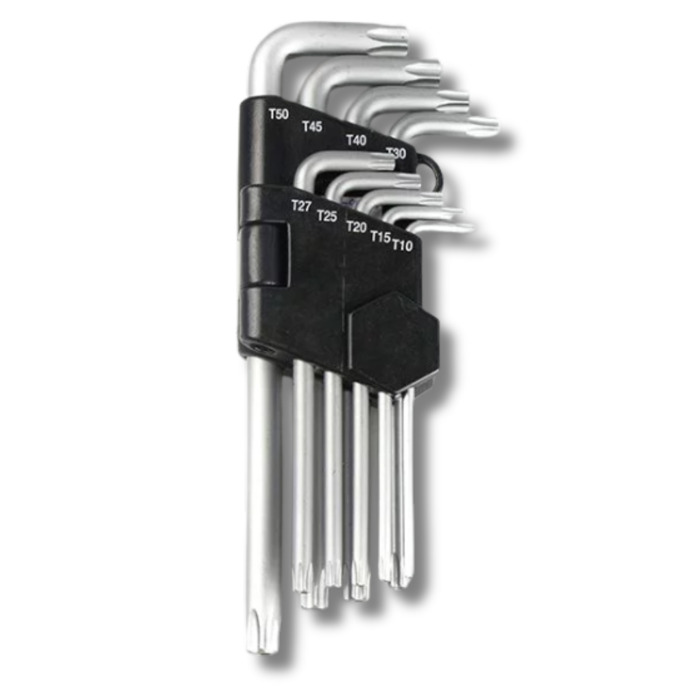 Ivana Sleutelset Torx T10-15-20-25-27-30-40-45-50 9-delig met kunststof houder 55138