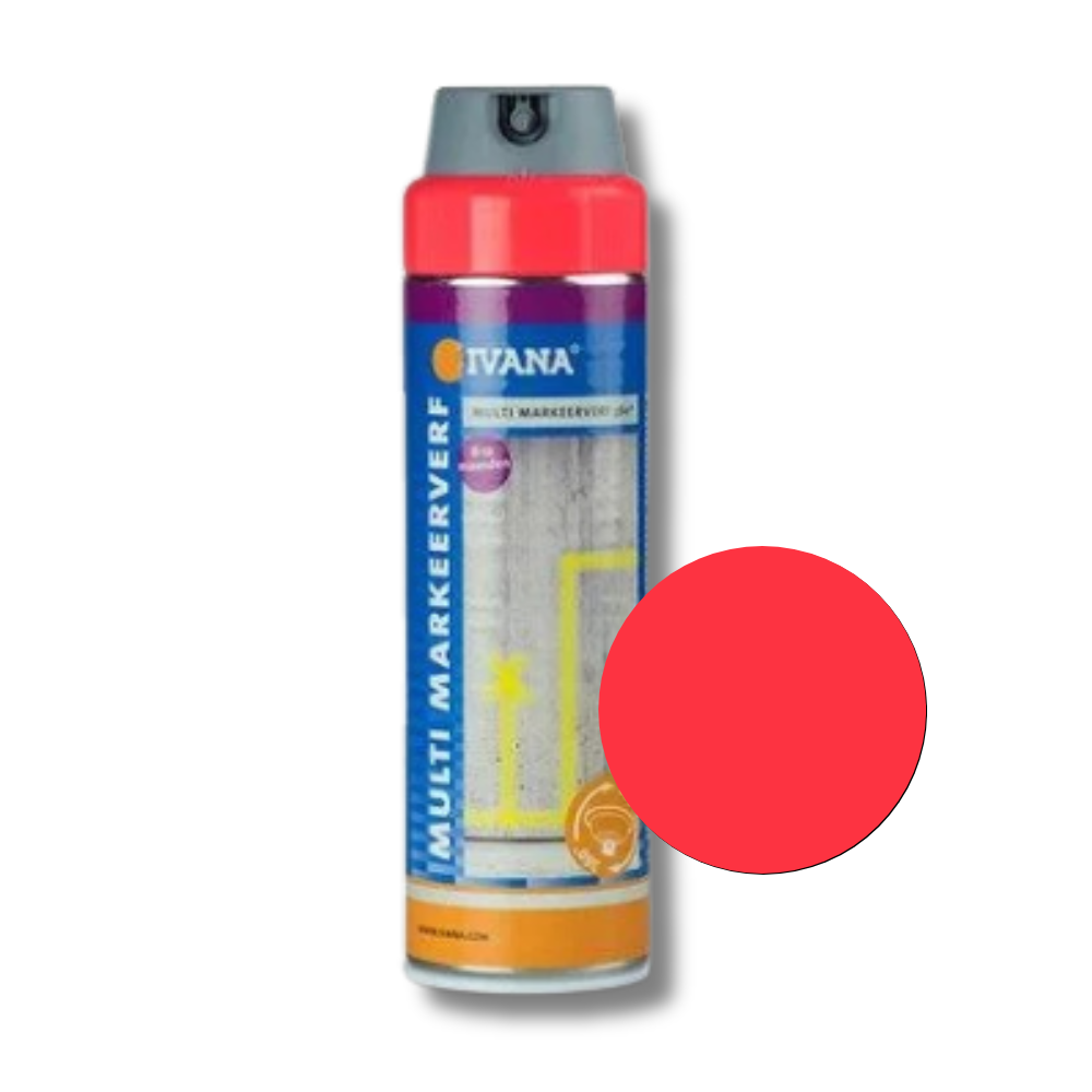 Ivana markeerverf 360° fluor rood 500 ml