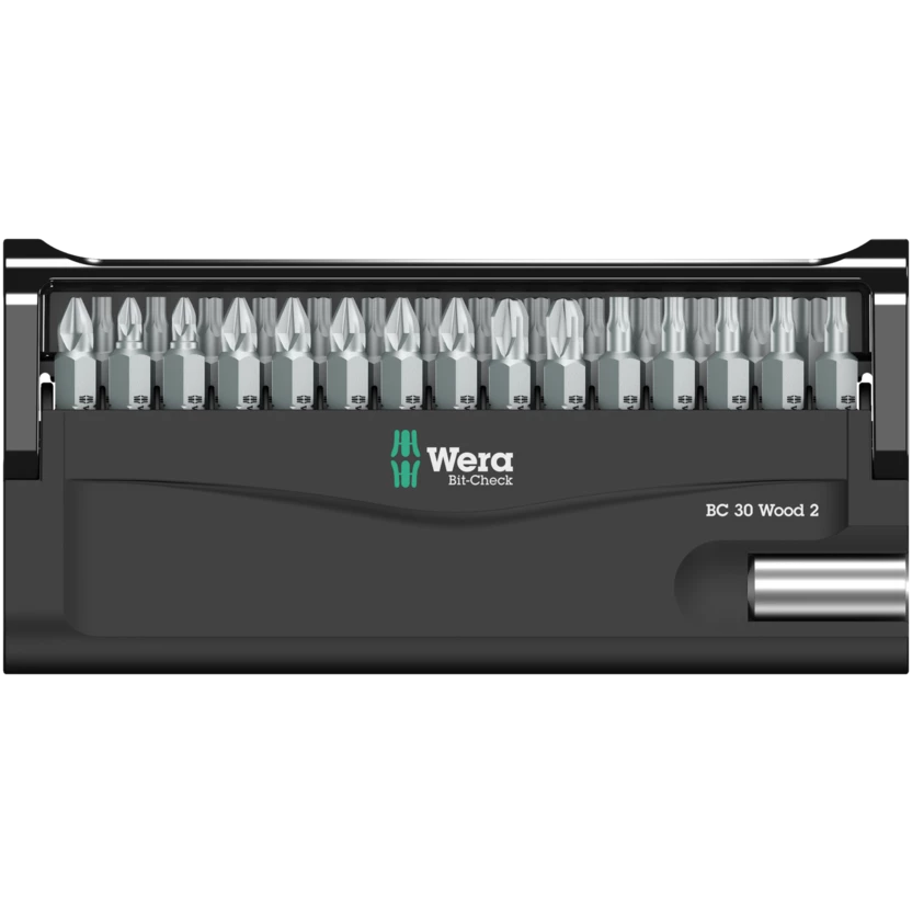 Wera bitset hout 30-delig bc 30 wood 2 05057432001 in degelijke houder - Afbeelding 2