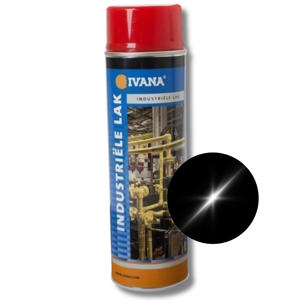 Ivana spuitbus lak zwart ral9005 glans 500 ml