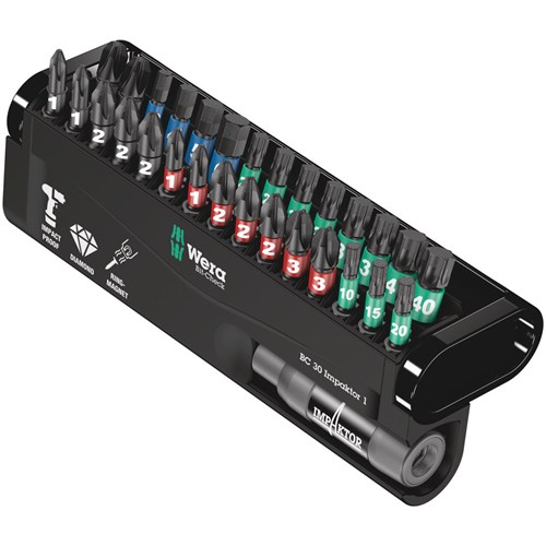 Wera Impact Bitset Impaktor1 BC 30 bit-check 05057690001 ook voor de slagschroevendraaier