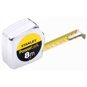 Stanley Powerlock Rolbandmaat 8 meter, 25 mm breed 0-33-198