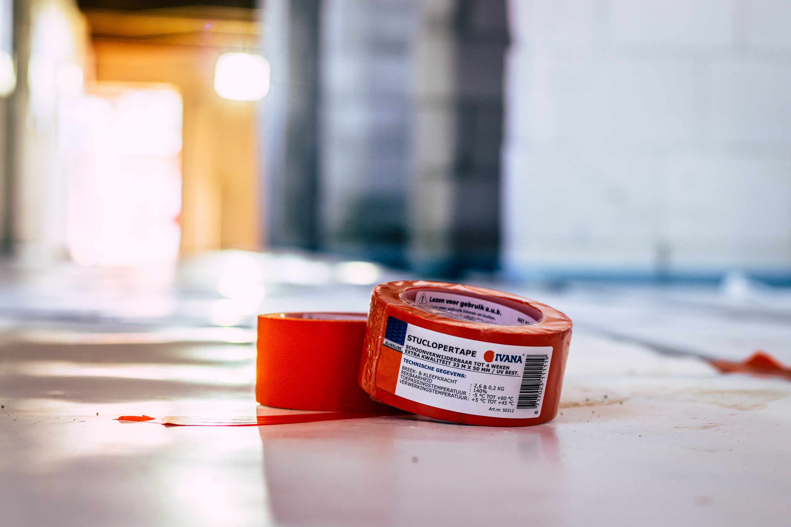 Ivana stuclopertape 33 meter x 50 mm breed oranje - Afbeelding 2