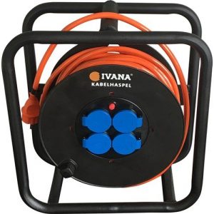 ivana kabelhaspel heavy duty 25 meter 3x2½ mm ip44, kabel polyurethaan h07bq-f met rem 55454-0