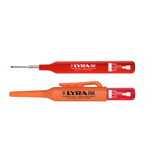 Lyra Markeerstift voor diepe gaten rood