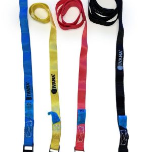 Ivana spanband geel 25mm 300kg lengte 1 meter 55457 per stuk verkocht