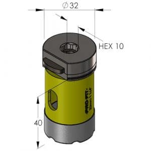Pro-Fit Diamond Dry gatzaag 32 mm 0903 voor gebruik met centreerboor - Afbeelding 2