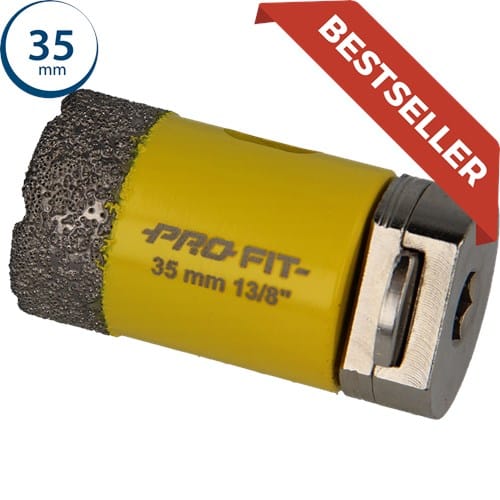 Pro-Fit Diamond Dry gatzaag 35 mm 0903 met Click en Drill adaptor voor centreerboor