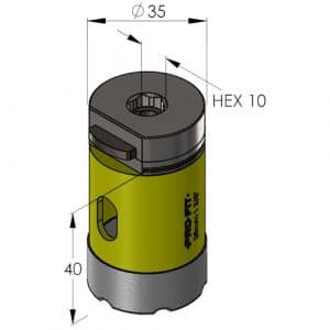 Pro-Fit Diamond Dry gatzaag 35 mm 0903 met Click en Drill adaptor voor centreerboor - Afbeelding 2