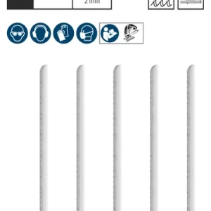 Bosch Decoupeerzaagbladen a 5 stuks T321BF voor middelsterkstaal 2.5 - 6mm en sandwichmaterialen tot 65 mm - Afbeelding 3