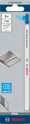 Bosch Decoupeerzaagbladen a 3 stuks T718BF voor sandwich panelen. extra lange uitvoering - Afbeelding 11