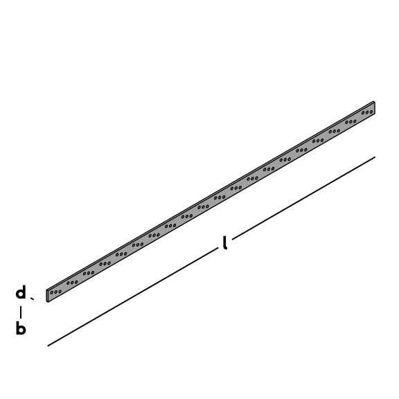 Gb ankerstrip 1000x30x5 mm verzinkt 01510 prijs per stuk, per stuk te bestellen. - Afbeelding 2