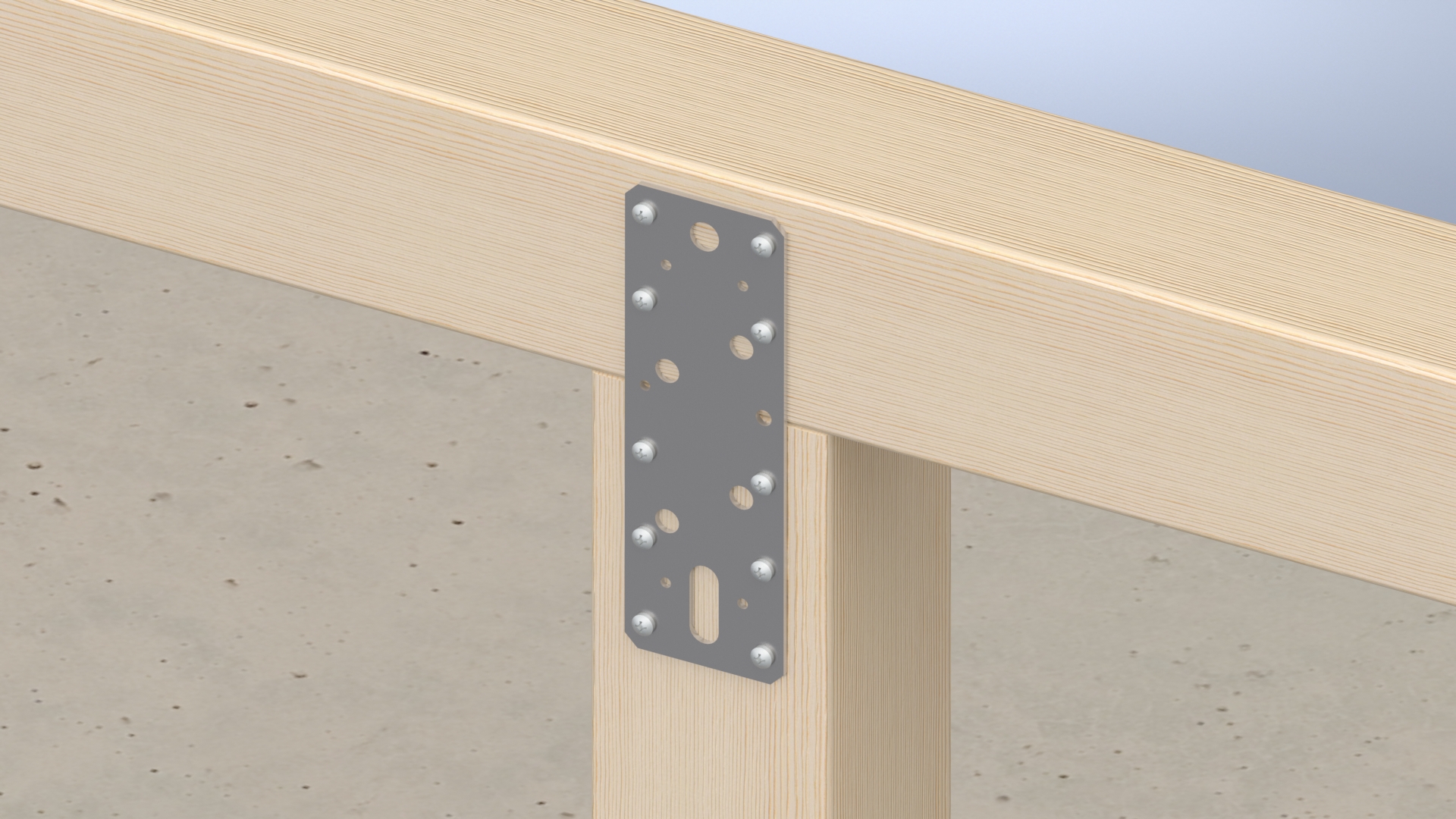 Gb koppelplaat verzinkt 180x60x2,5mm 072210 - Afbeelding 2