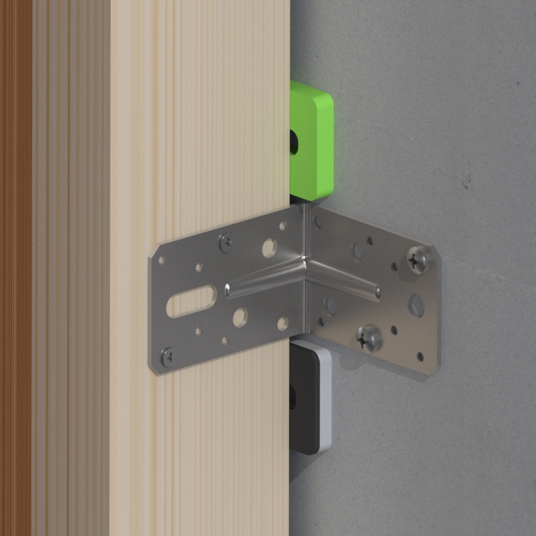 Gb hoekanker zonder ril verzinkt 40x80 mm 07234 46 mm breed - Afbeelding 2
