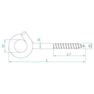 Krulhaak Verzinkt 140mm - Afbeelding 2