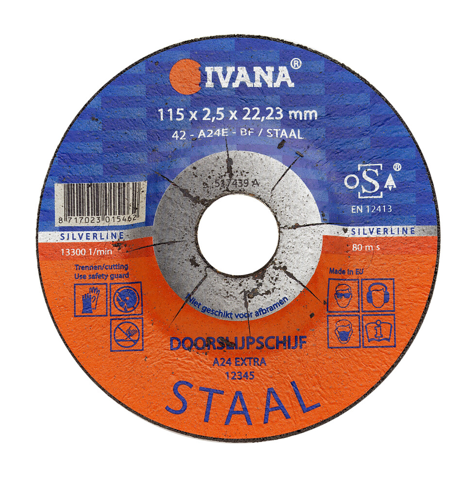 Ivana Doorslijpschijf A24R voor Staal 115x2,5x22,2mm 40126