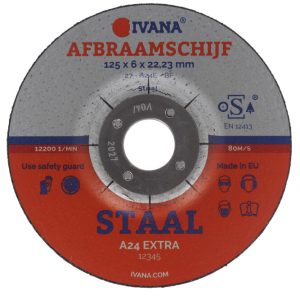 Ivana Afbraamschijf A24R Staal 125x6x22,2 40358