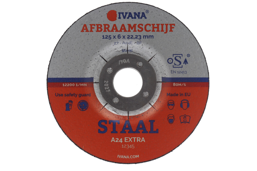 Ivana Afbraamschijf A24R Staal 125x6x22,2 40358