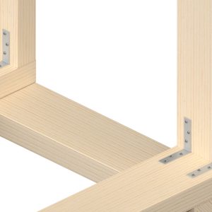 Gb stoelhoek verzinkt 80x80x20mm 82405 prijs per stuk, per stuk te bestellen. - Afbeelding 2