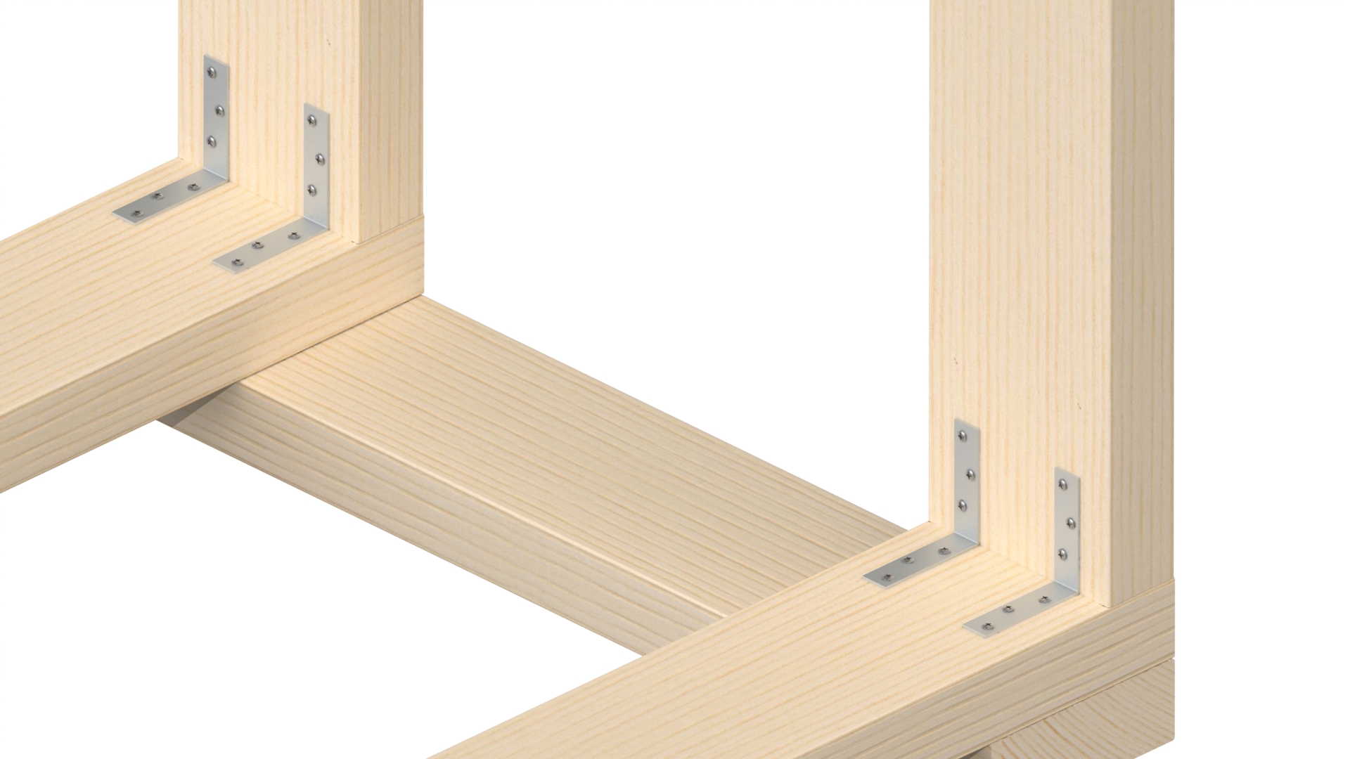 Gb stoelhoek verzinkt 80x80x20mm 82405 prijs per stuk, per stuk te bestellen. - Afbeelding 2