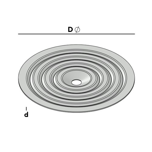 Gb Dakplaatje Sendzimir verzinkt, voor het bevestigen van dakisolatieplaten. Diameter 70 mm set van 10 stuks. 86068 - Afbeelding 3