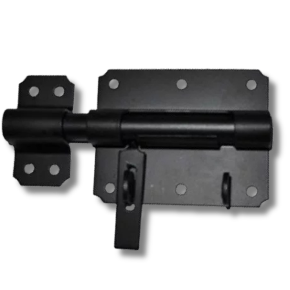 Hangslotgrendel zwart 100x80 mm