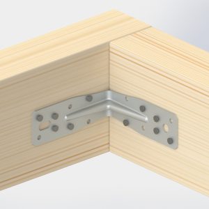Gb hoekanker met versterkingsril 125x125 mm 07226 46 mm breed verzinkt - Afbeelding 2