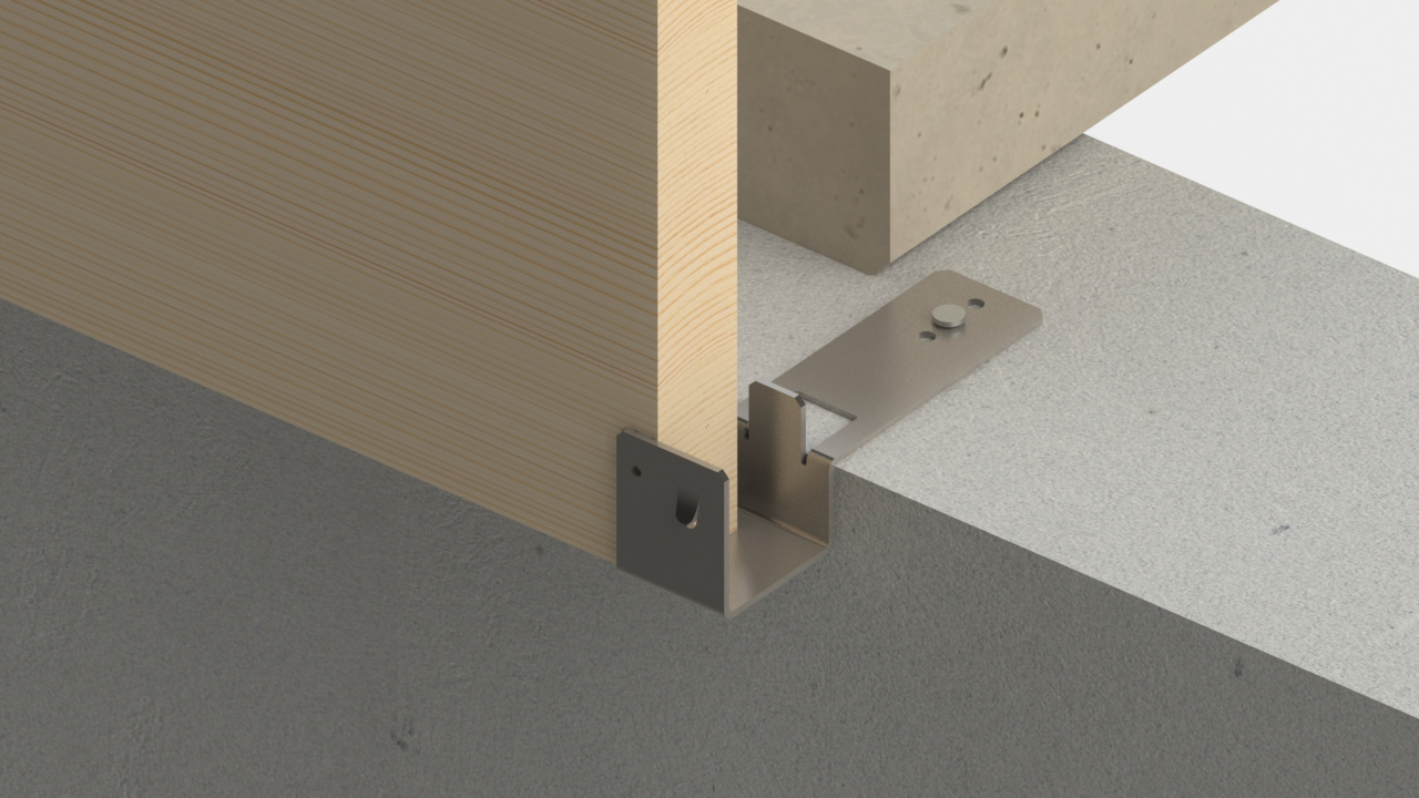 Gb randbekisting anker verzinkt voor 32mm 101300 vloerhoogte 200 mm - Afbeelding 2