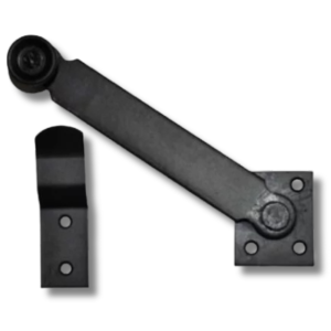 Luik overslag zwart 165mm rustiek