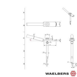 Windwervel Verzinkt Zwart gecoat 83361 - Afbeelding 2