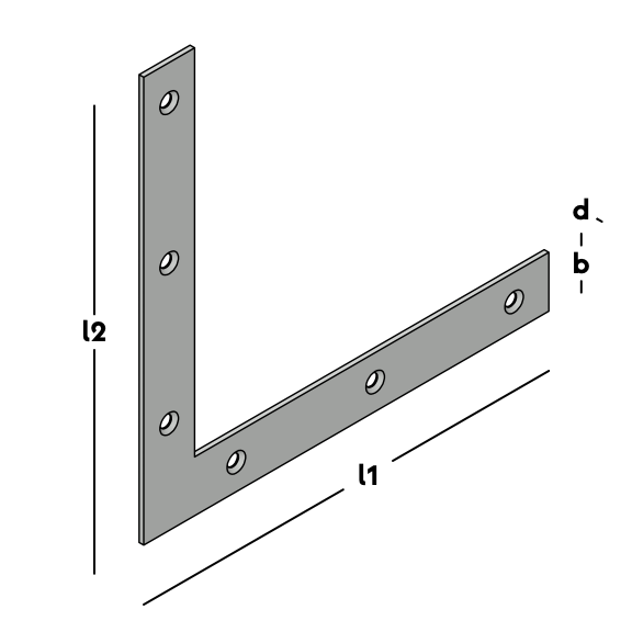 Raamhoek (hoekijzer) 150x150mm gegalvaniseerd 22x2mm prijs per stuk, per stuk te bestellen. - Afbeelding 4