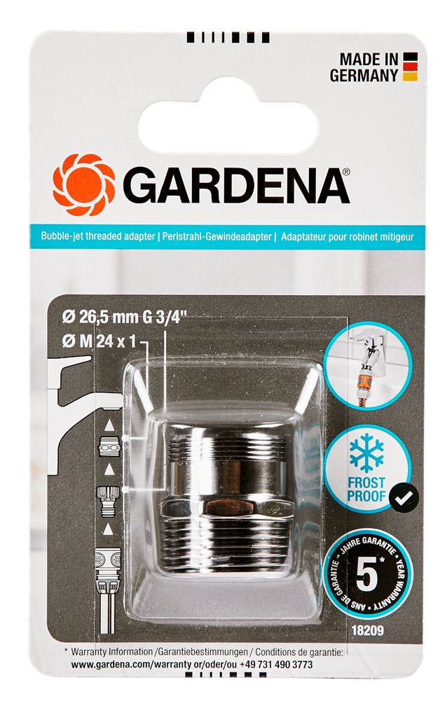 Gardena Schroefadapter zachte bruisstraal M24X1" en M26,5X3/4" 18209 - Afbeelding 2