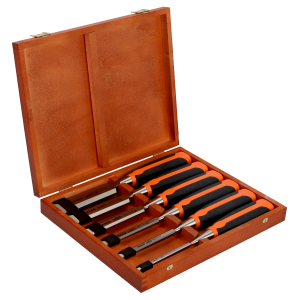 Bahco houtbeitel set 6 delig 6-32 mm 424p-s6-eur 6, 10, 12, 18, 25, 32 mm in houten kist - Afbeelding 3