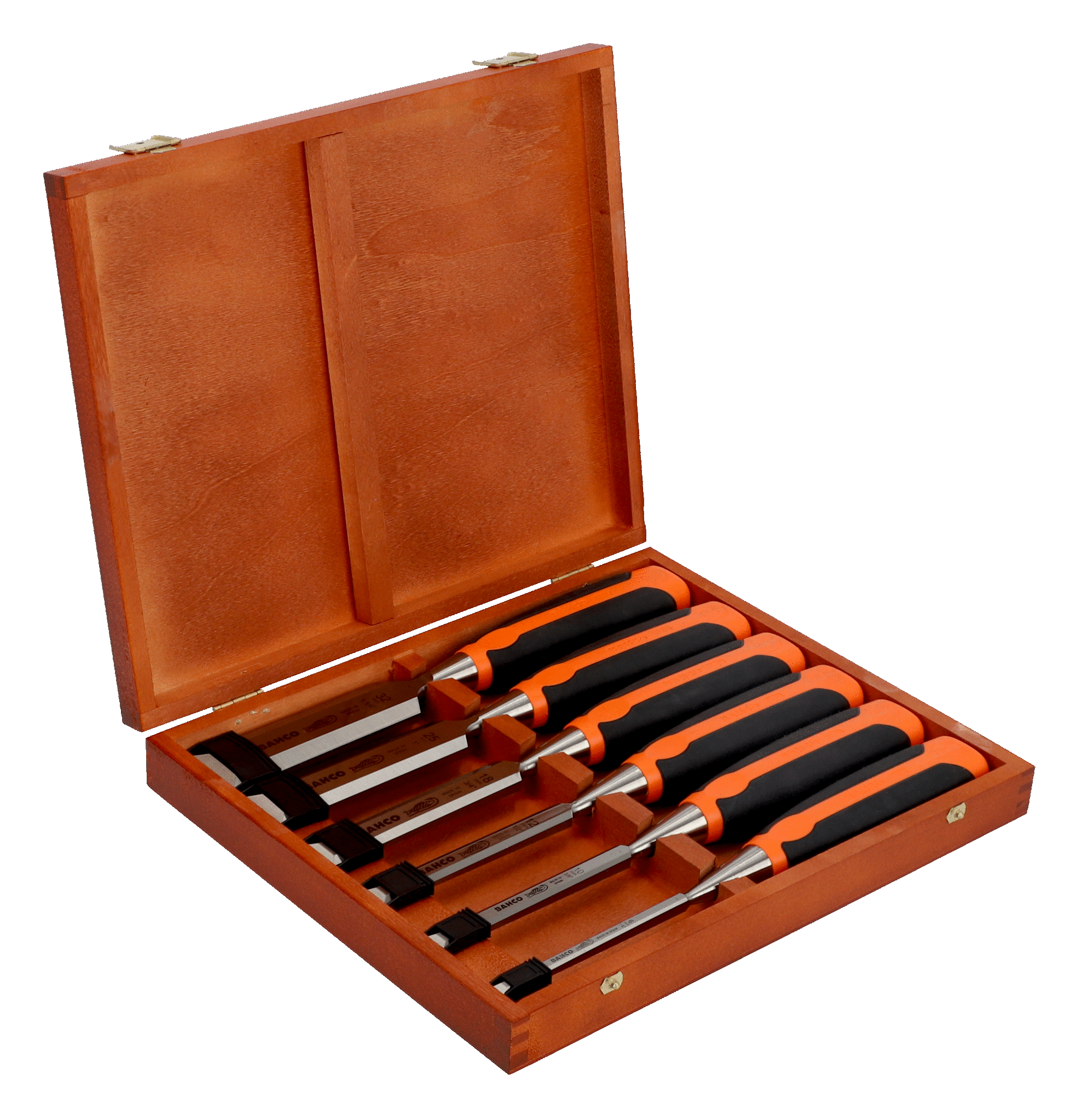 Bahco houtbeitel set 6 delig 6-32 mm 424p-s6-eur 6, 10, 12, 18, 25, 32 mm in houten kist - Afbeelding 3