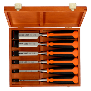 Bahco houtbeitel set 6 delig 6-32 mm 424p-s6-eur 6, 10, 12, 18, 25, 32 mm in houten kist - Afbeelding 2