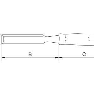 Bahco Houtbeitel 14 mm 2-componenten greep 424P-14 - Afbeelding 4