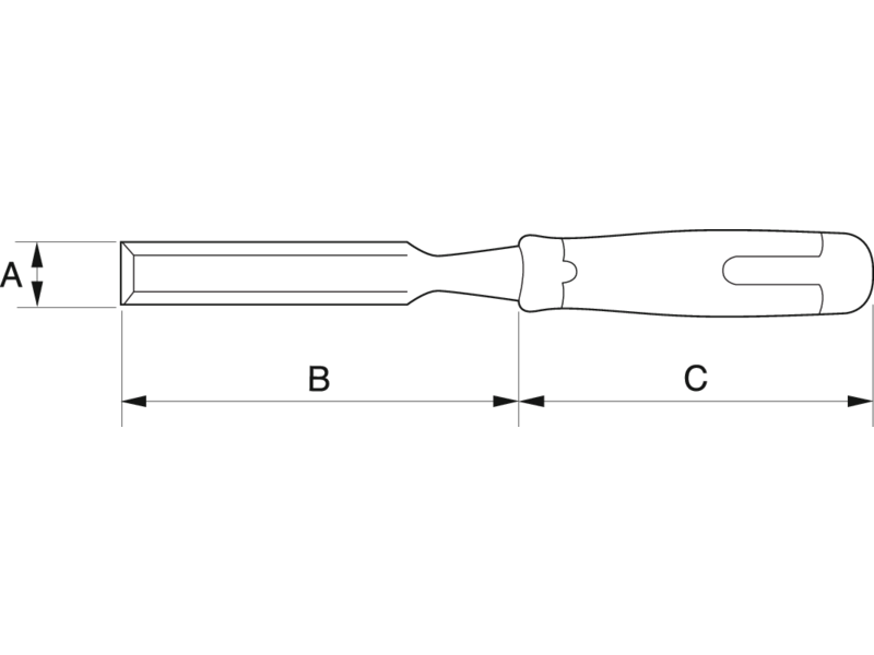 Bahco Houtbeitel 14 mm 2-componenten greep 424P-14 - Afbeelding 4