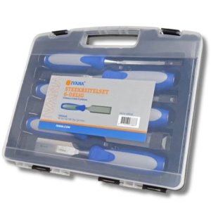 Ivana houtbeitelset 6-delig in koffer 48636 6mm - 10mm - 12mm - 18mm - 25mm - 32mm