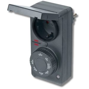 Brennenstuhl timer met schemerfunctie antraciet ip44