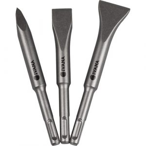 Ivana sds-plus beitelset 3-delig iva000647 1x puntbeitel, zx platte beitel 20 mm, 1x spade 30mm