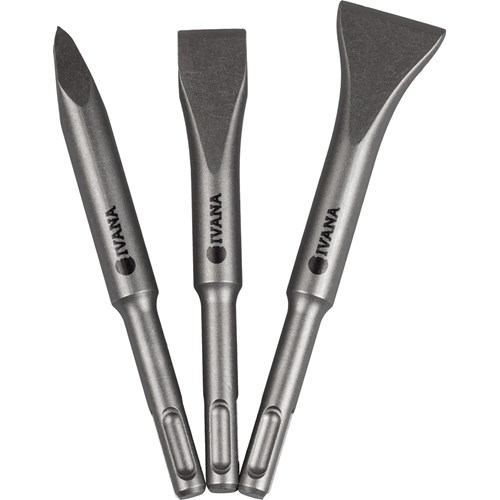 Ivana sds-plus beitelset 3-delig iva000647 1x puntbeitel, zx platte beitel 20 mm, 1x spade 30mm