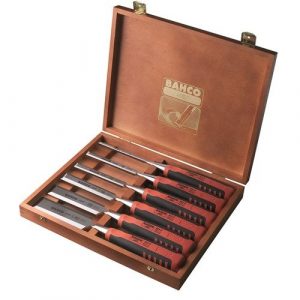 Bahco houtbeitel set 6 delig 6-32 mm 424p-s6-eur 6, 10, 12, 18, 25, 32 mm in houten kist